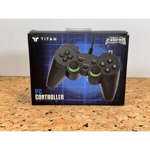 PC Gaming Controller Wired/360 Degree Joysticks‎ Titan Gamers black